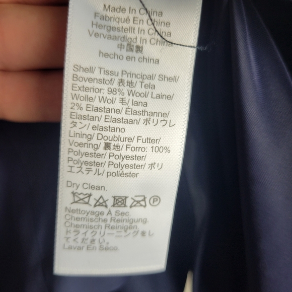 J.CREW Dalton Navy Blue Preppy Academia Blazer Size 4 Wool Blend Italy - Picture 8 of 10